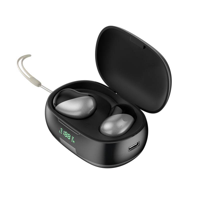 Pantalla digital personalizada de fábrica Cancelación de ruido OWS Open Surround Stereo Auriculares inalámbricos pequeños con Bluetooth