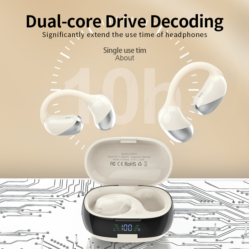 Auriculares y audífonos deportivos Bluetooth con auriculares inalámbricos de negocios de oído abierto impermeables OWS