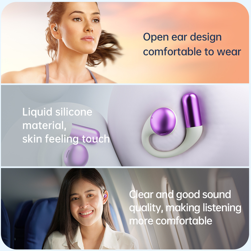 Fábrica personalizada OWS Cancelación de ruido Tecnología impermeable de oído abierto Auricular inalámbrico Bluetooth para el oído