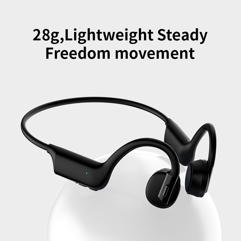 Productos al por mayor Bluetooth inalámbrico IP54 impermeable deportes auriculares de conducción ósea con micrófono
