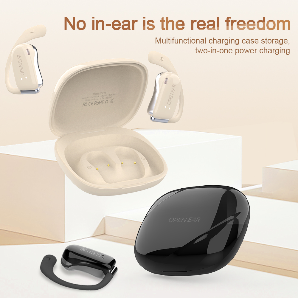 OWS nuevos auriculares inalámbricos de deporte Bluetooth auriculares abiertos impermeables con micrófono auriculares de género