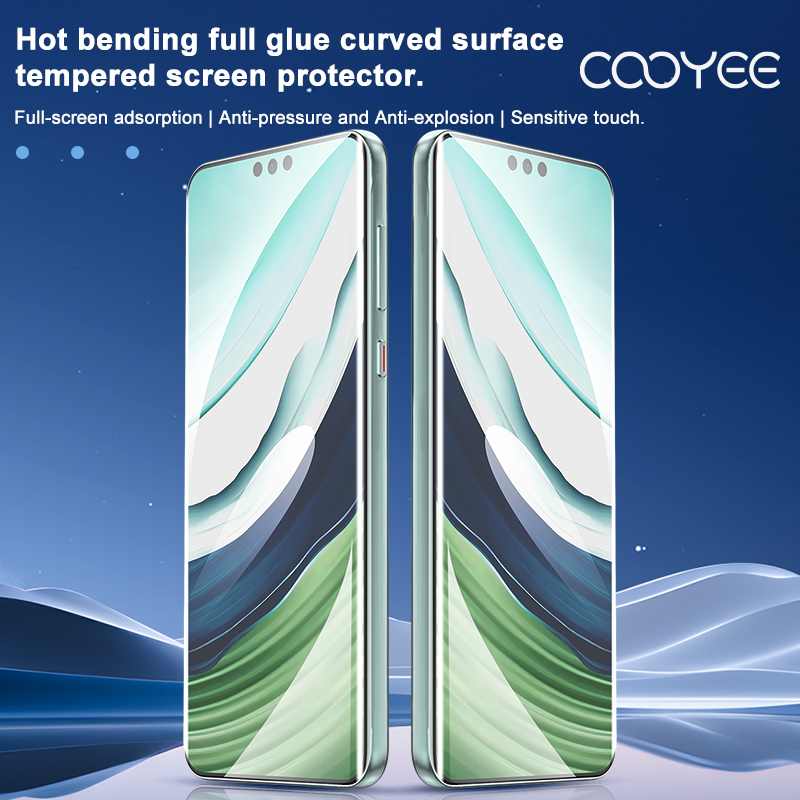 Huawei Mate60Pro Película templada Membrana para teléfono celular HD Anti-caída Resistente al desgaste Anti-huellas dactilares Vidrio curvado en caliente Pro + Universal