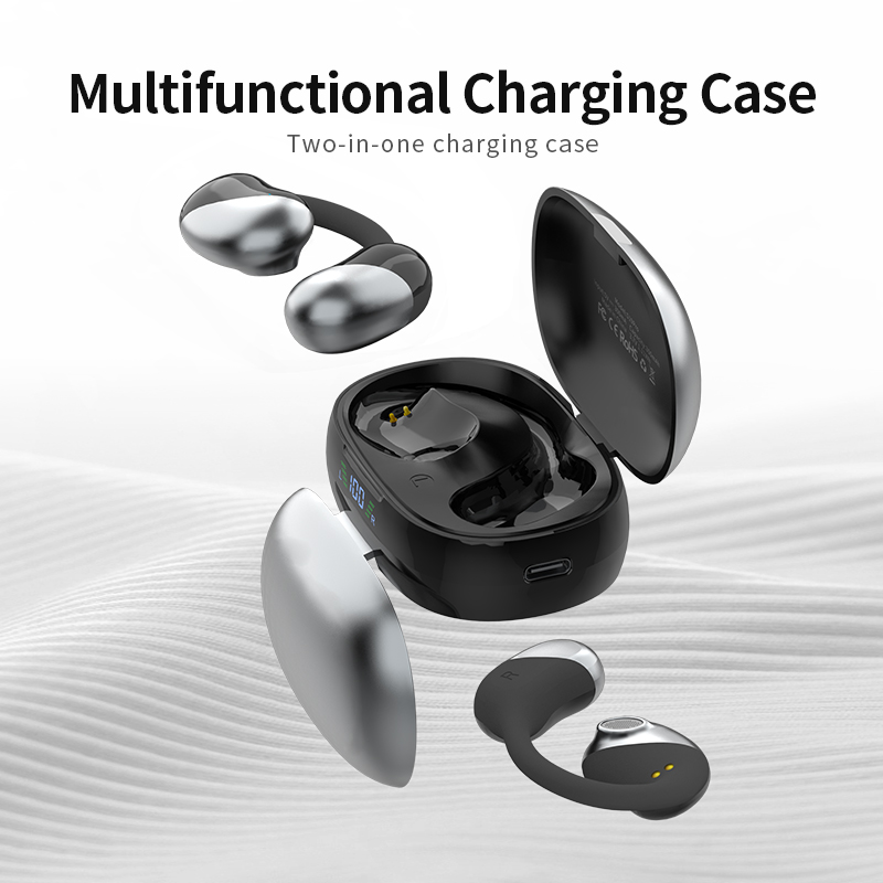 Auriculares deportivos de oído abierto impermeables, auriculares inalámbricos Bluetooth 