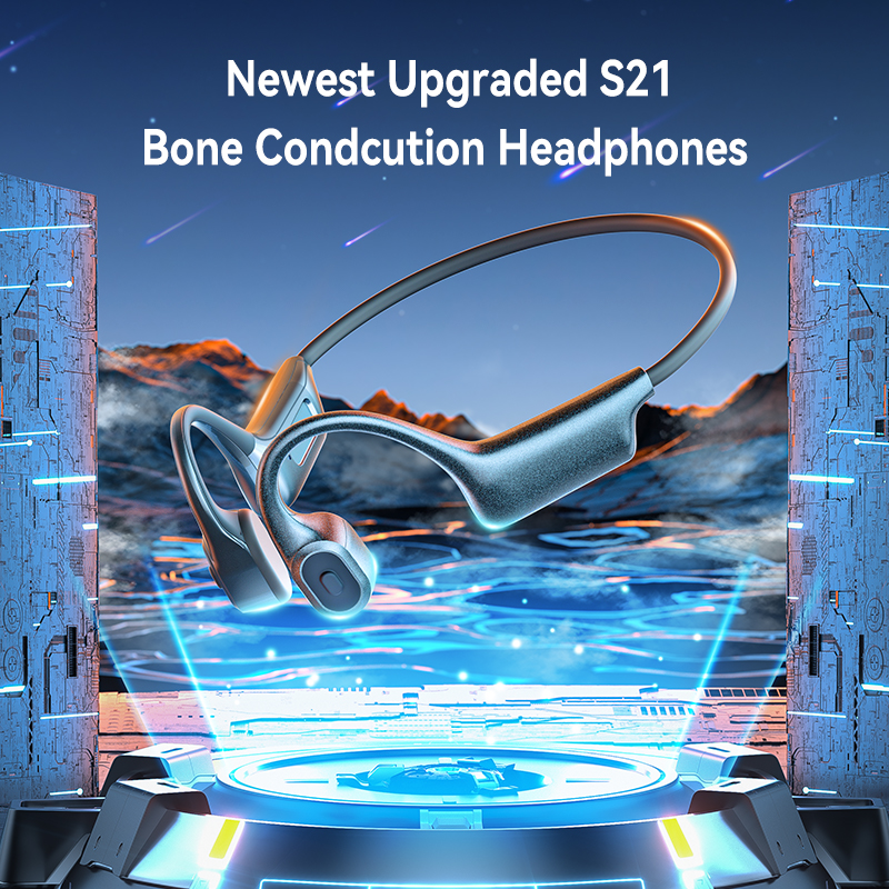 Los auriculares inalámbricos impermeables de las auriculares de la venta al por mayor de la conducción ósea de Bluetooth abren el oído de los auriculares