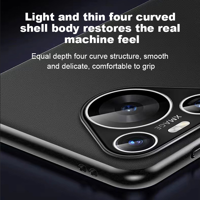 Adecuado para la caja del teléfono Huawei P70 bisel chapado cuero vegano 13T paquete completo cubierta protectora de textura de cuero