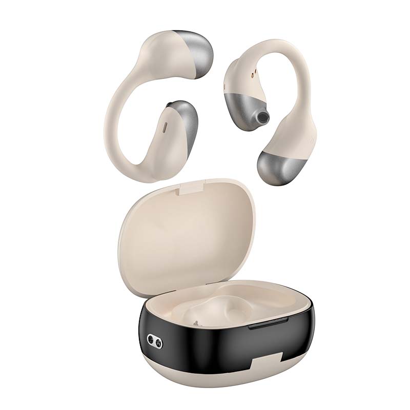 Producto nuevo, pantalla digital de carga rápida, cancelación de ruido, OWS, auriculares inalámbricos abiertos para jugadores con Bluetooth