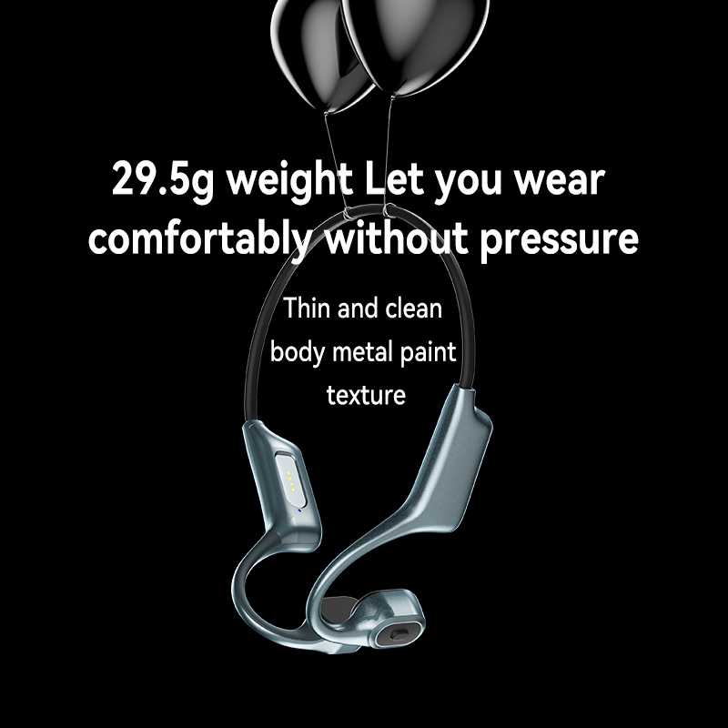 Auriculares deportivos impermeables de oreja abierta de resistencia ultralarga incorporados 32G Skull Bluetooth ocultos de conducción ósea