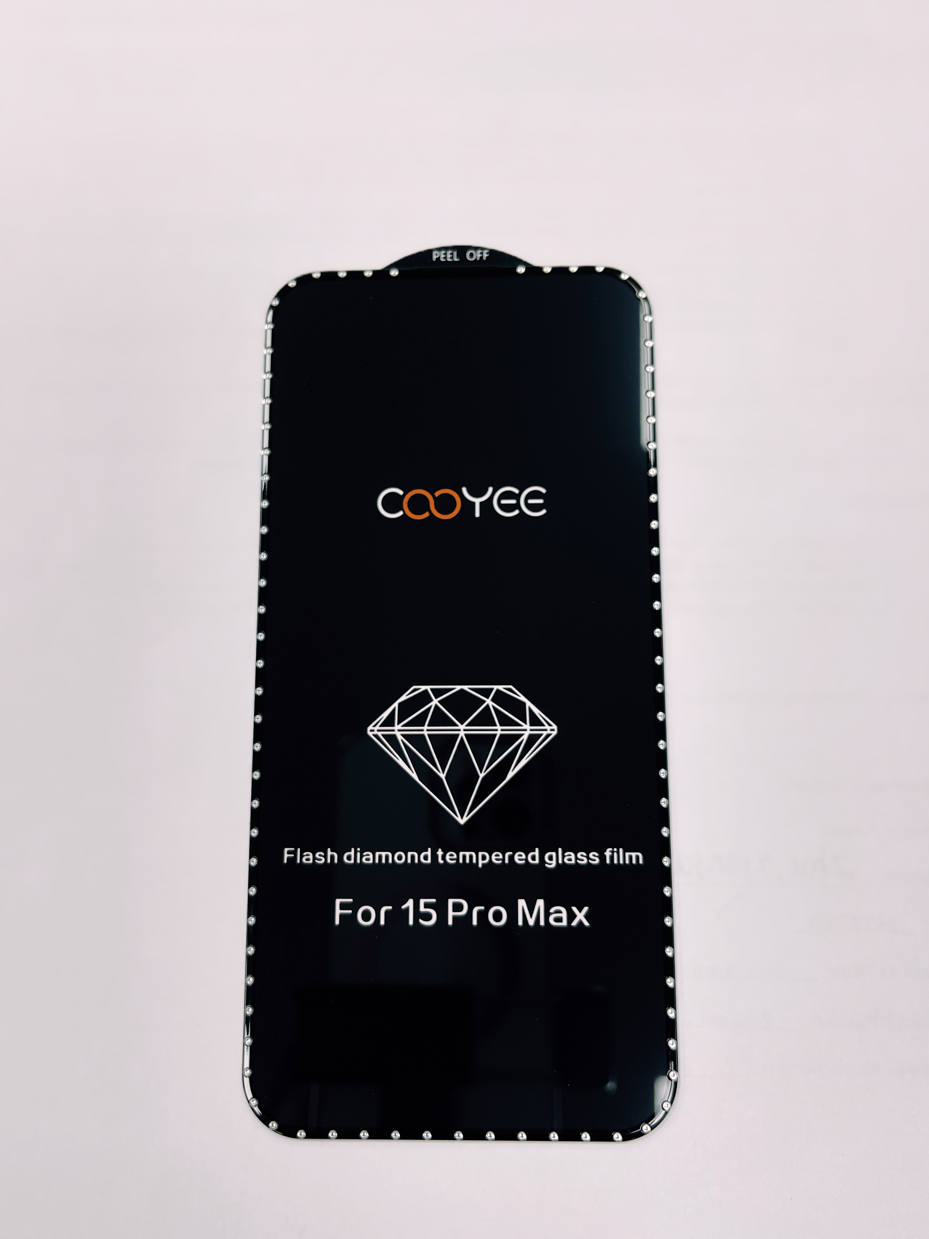 Diamond Apple 15 Pro Max Protectores de pantalla de vidrio templado transparente para teléfono móvil Película anticaída Cobertura de pantalla completa Huellas dactilares antiadherentes