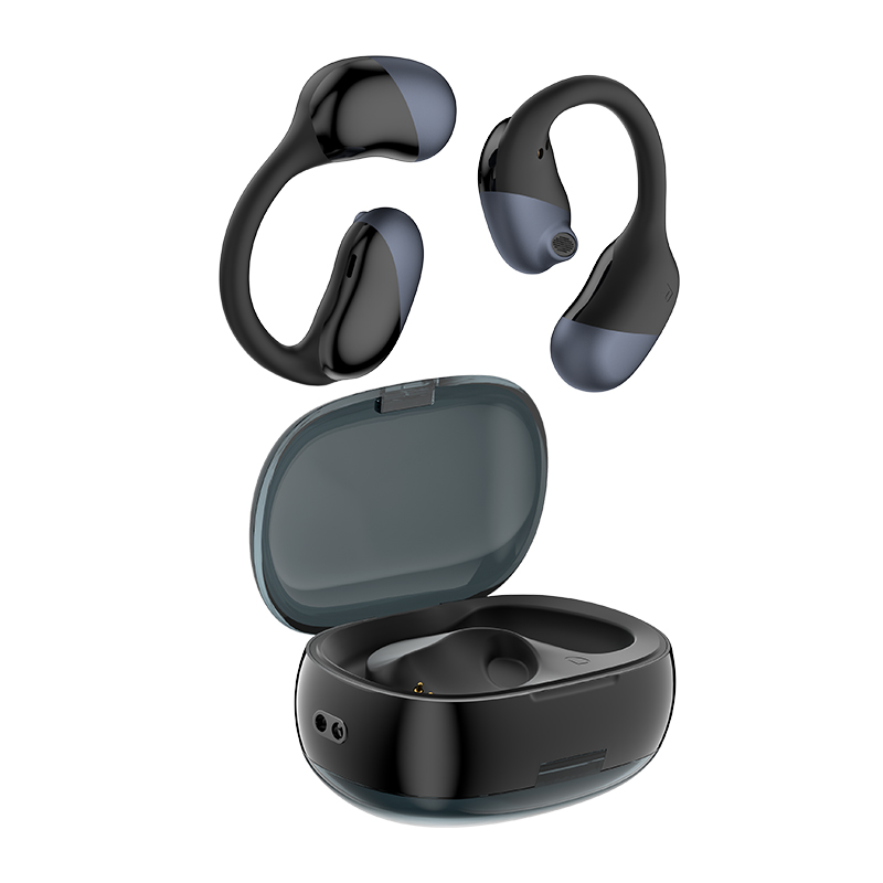 Auriculares inalámbricos con conducción de aire, cascos con un toque para alcanzar llamadas inteligentes, reducción de ruido, Bluetooth