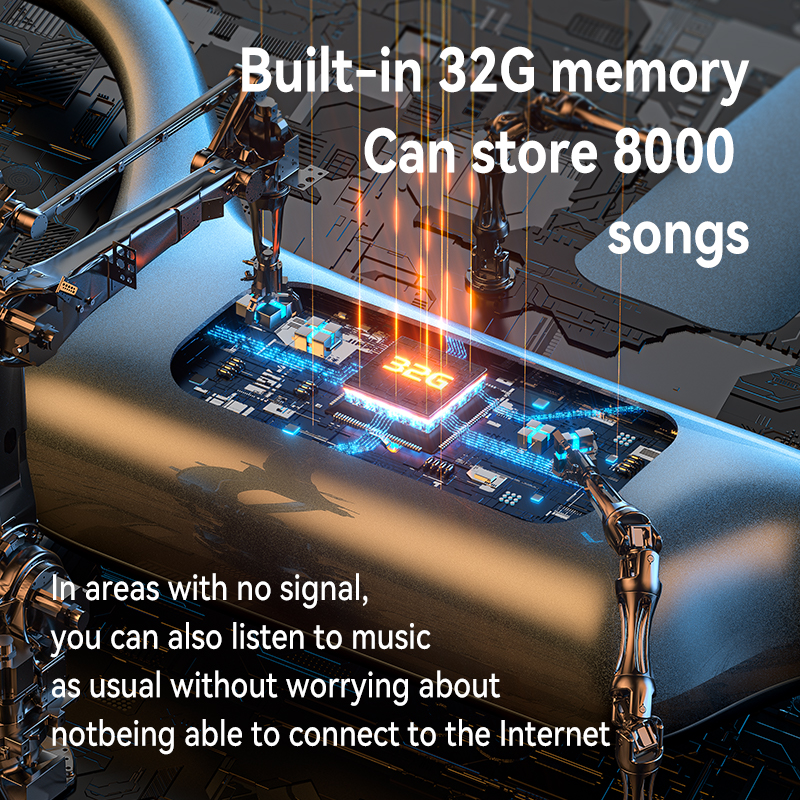 Tarjeta de memoria de oreja abierta 32G Auriculares impermeables de conducción ósea Auriculares Bluetooth 2023